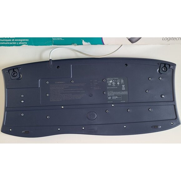 Vtg Logitech Access Keyboard PS/2 Wired 967225-0403 With Palm Rest in Box - Picture 7 of 13